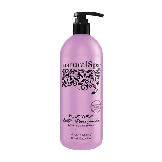 Natural Look NaturalSpa Exotic Pomegranate Body Wash 375ml pump bottle