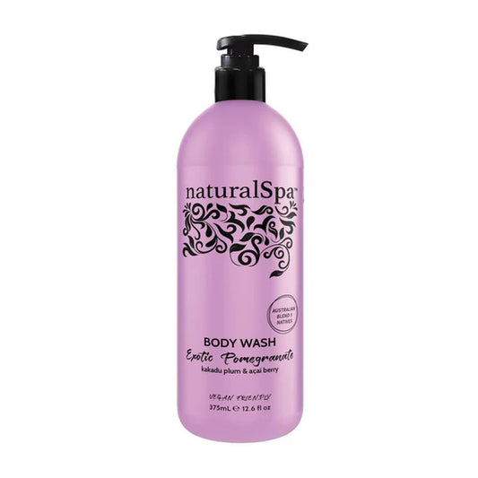 Natural Look NaturalSpa Exotic Pomegranate Body Wash 375ml pump bottle