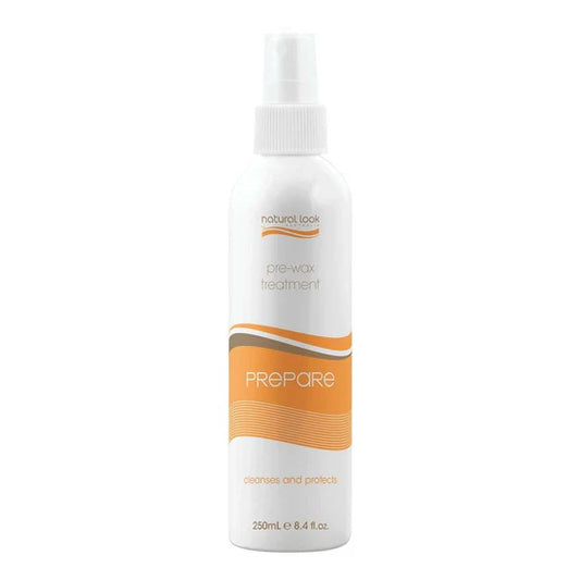 Natural Look Prepare Pre-Wax Treatment 250ml spray bottle on white