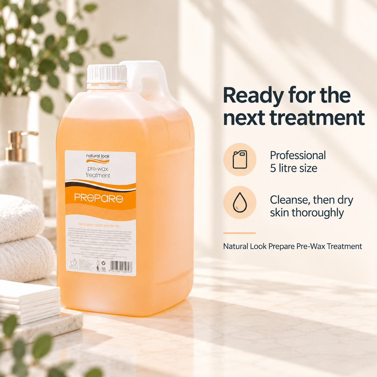 Natural Look Prepare Pre-Wax Treatment 5 Litres - MV hair and beauty