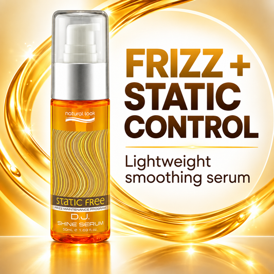 Natural Look Static Free Frizz DJ Shine Serum 50ml – Anti-Frizz Hair Serum benefit image 1