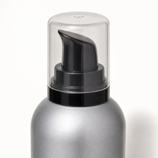 Natural Look Static Free Hi-Fi Revitalising Cream 250g pump and silver bottle detail