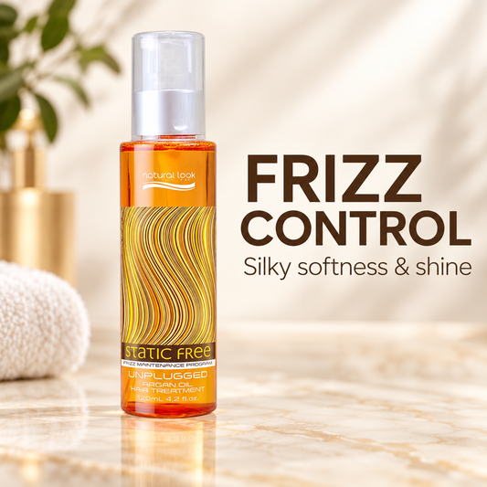 Natural Look Static Free Unplugged Argan Oil Hair Treatment 120ml — benefit image 1