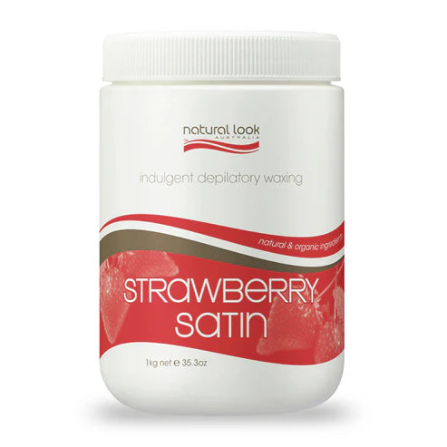 Natural Look Strip Wax Tub Depilatory Strawberry Satin 1Kg - MV hair and beauty