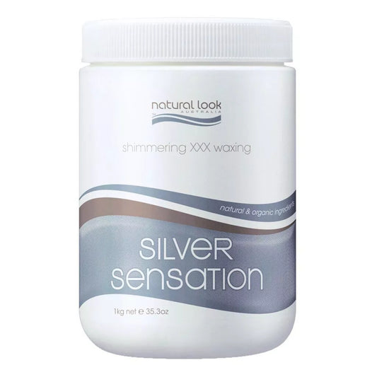 Natural Look Strip Wax Tub Shimmering Silver Sensation 1Kg - MV hair and beauty