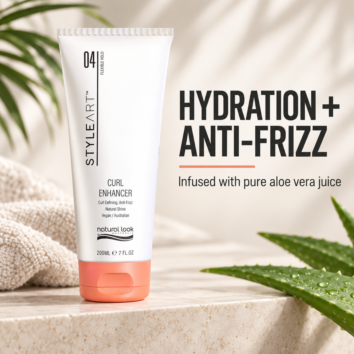 Natural Look StyleArt Curl Enhancer: hydration and anti-frizz, infused with pure aloe vera juice