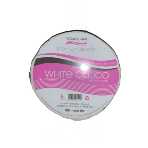 Natural Look White Calico Epilation Cloth for professional waxing