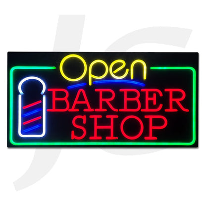 Open Barber Shop neon LED sign
