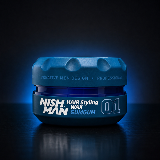 Nish Man Aqua Hair Styling Wax 01 GumGum 150ml studio photo