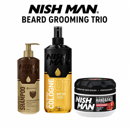 Nish Man Beard Grooming Trio - Hero