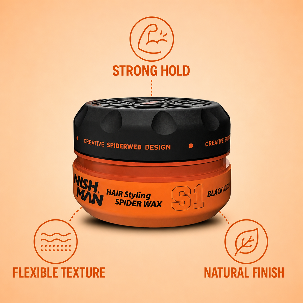 Nish Man Spider Wax 150ml verified feature graphic