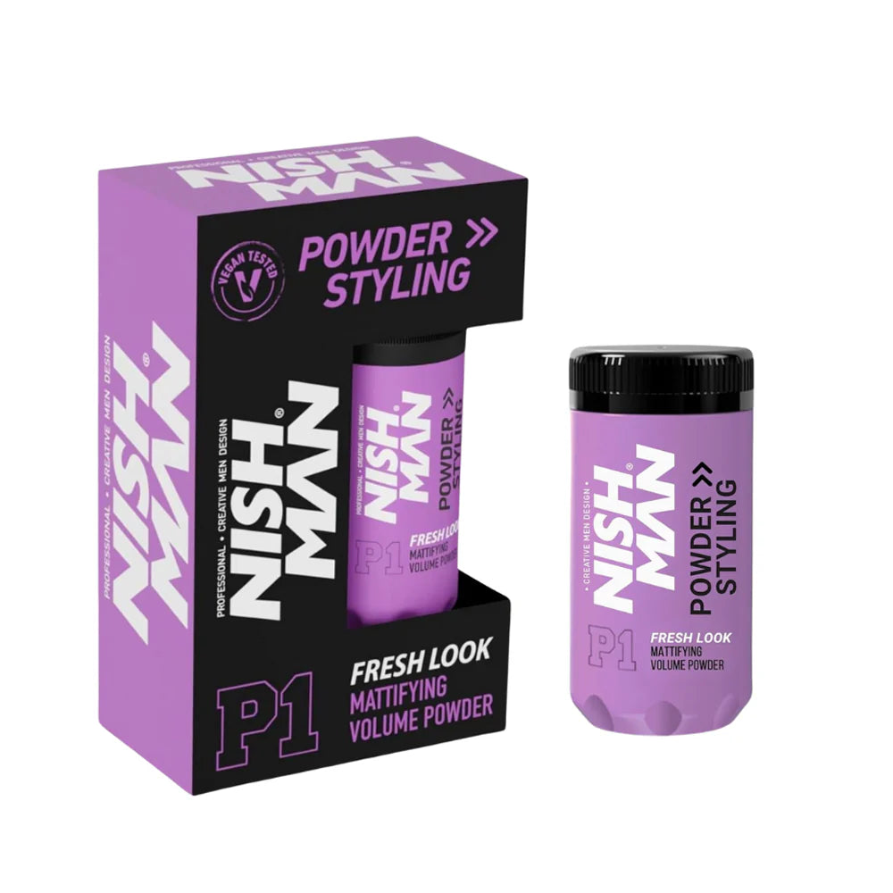 Nish Man Mattifying Hair Volumising Powder - MV hair and beauty