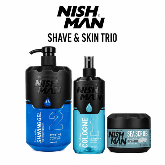 Nish Man Shave & Skin Trio - Hero