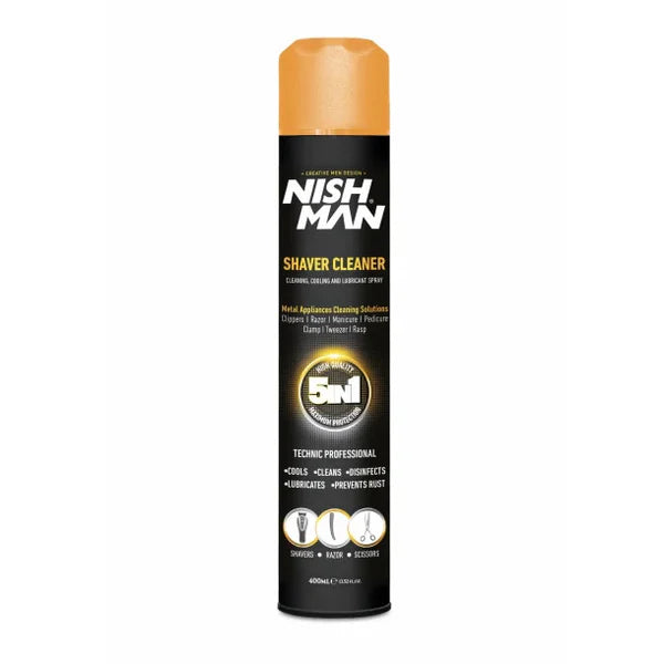 Nish Man Shaver Cleaner Spray 5-in-1 400ml - MV hair and beauty