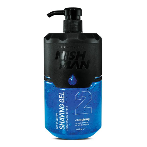 Nish Man Shaving Gel With Pump - MV hair and beauty