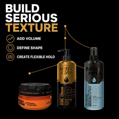 Nish Man Spider Texture Trio - Benefits