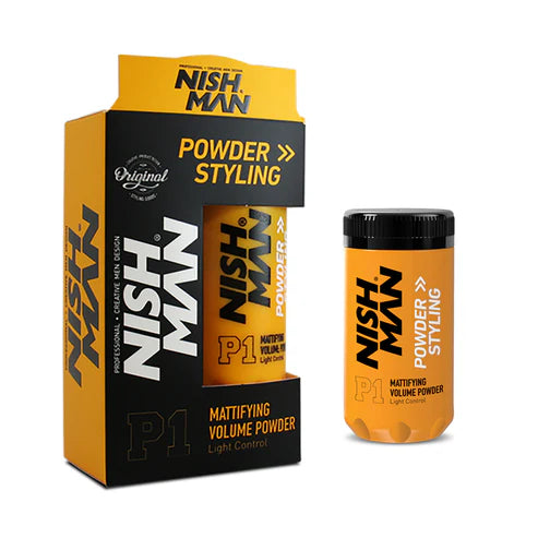 Nishman P1 Original Mattifying Volume Powder 20g in orange packaging