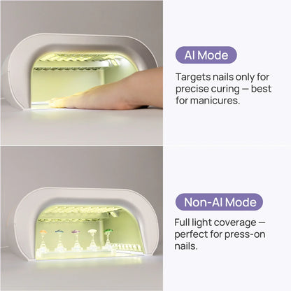 O NAIL SUNX PRO AI and non-AI curing modes