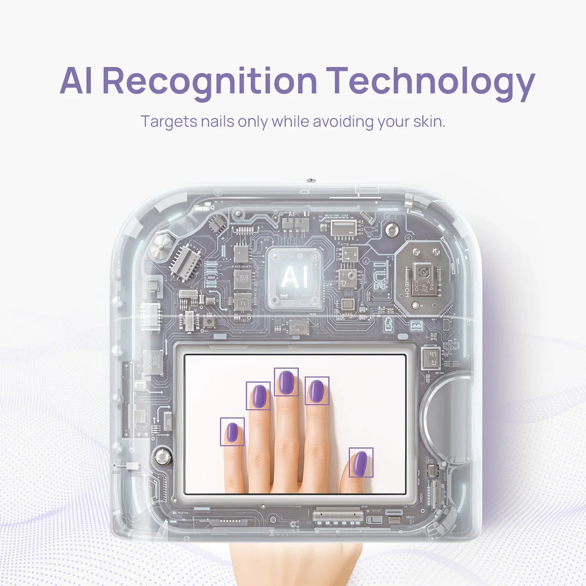O NAIL AI nail recognition targeting nails on the display