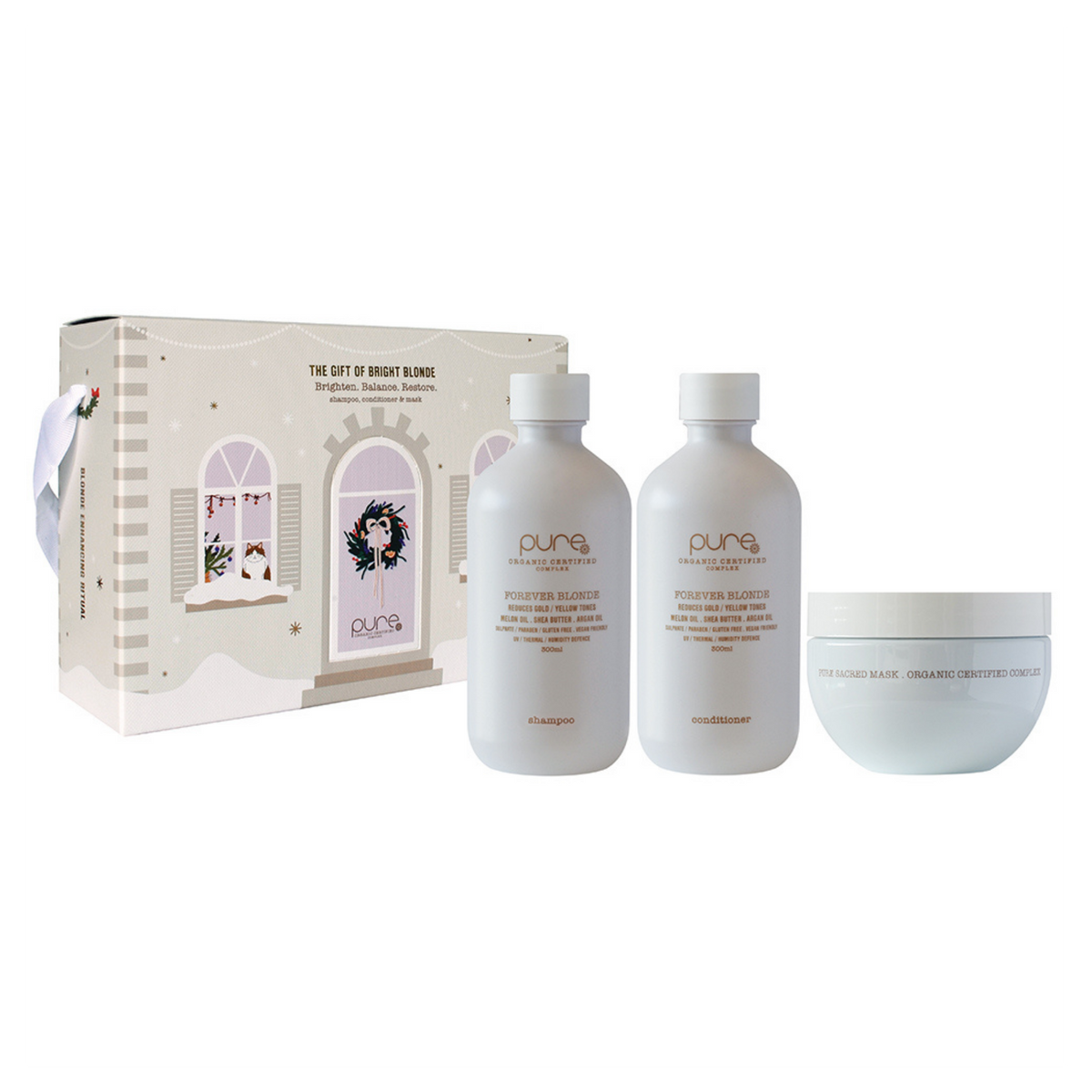 PURE 2026 Christmas Trio Gift Pack - Forever Blonde gift box with contents