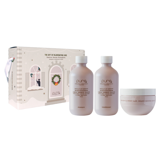 PURE 2026 Christmas Trio Gift Pack - Miracle Renew gift box with contents