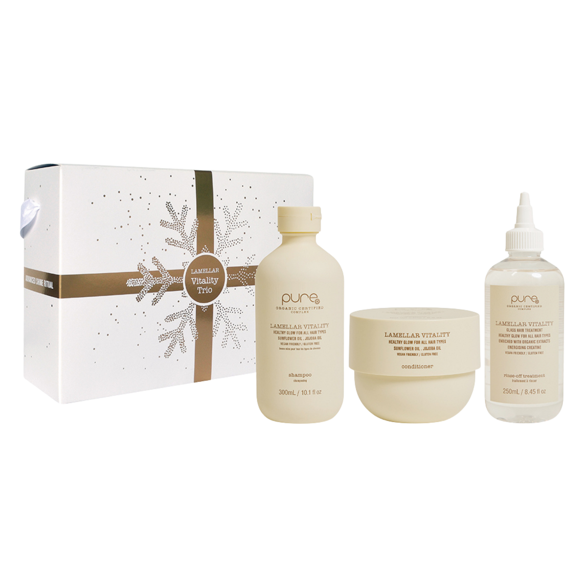 PURE 2026 Christmas Trio Gift Pack - Lamellar Vitality gift box with contents
