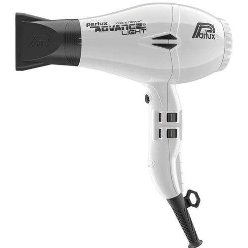 Parlux Advance Light Ceramic and Ionic Hair Dryer - White - MV hair and beauty