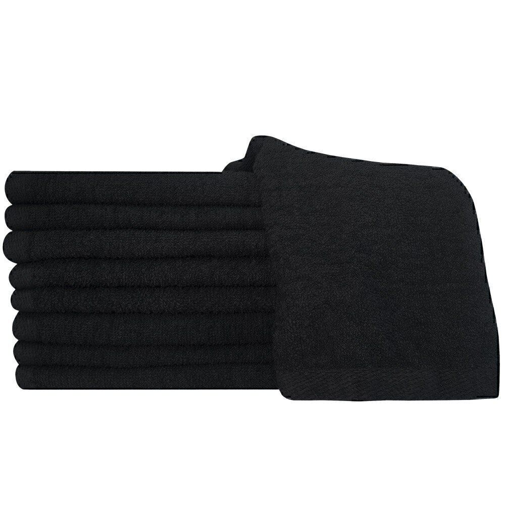 Partex Majestic Cotton Black Towels Large 12pcs - MV hair and beauty