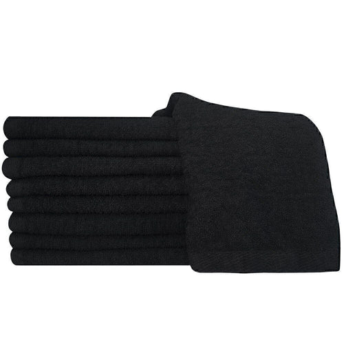 Partex Majestic Cotton Black Towels Large 12pcs - MV hair and beauty