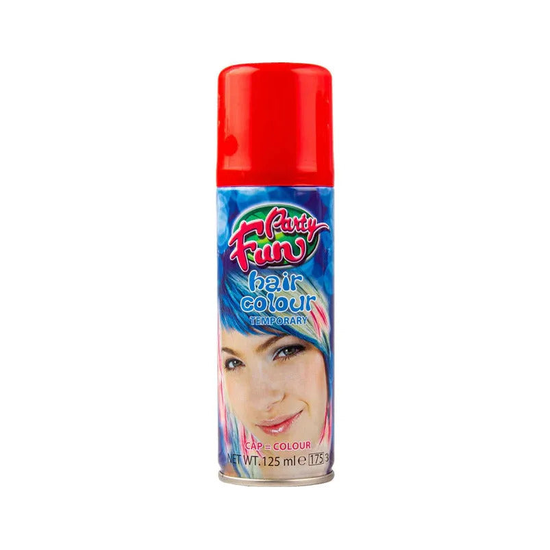 Party Fun Red Temporary Hair Colour Spray 125ml