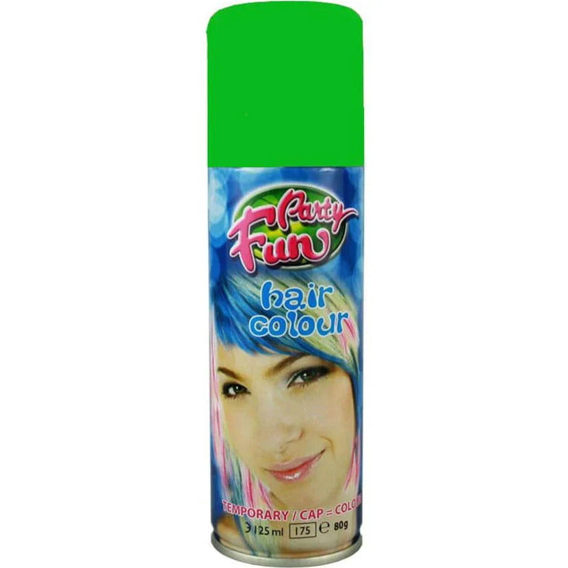 Party Fun Green Temporary Hair Colour Spray 125ml