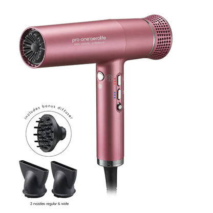 Pro-One Aerolite Hairdryer - Blush - MV hair and beauty