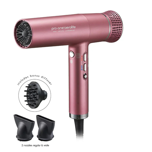 Pro-One Aerolite Hairdryer - Blush - MV hair and beauty