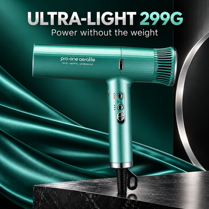 Pro-One Aerolite Hairdryer Emerald Green benefit image 1