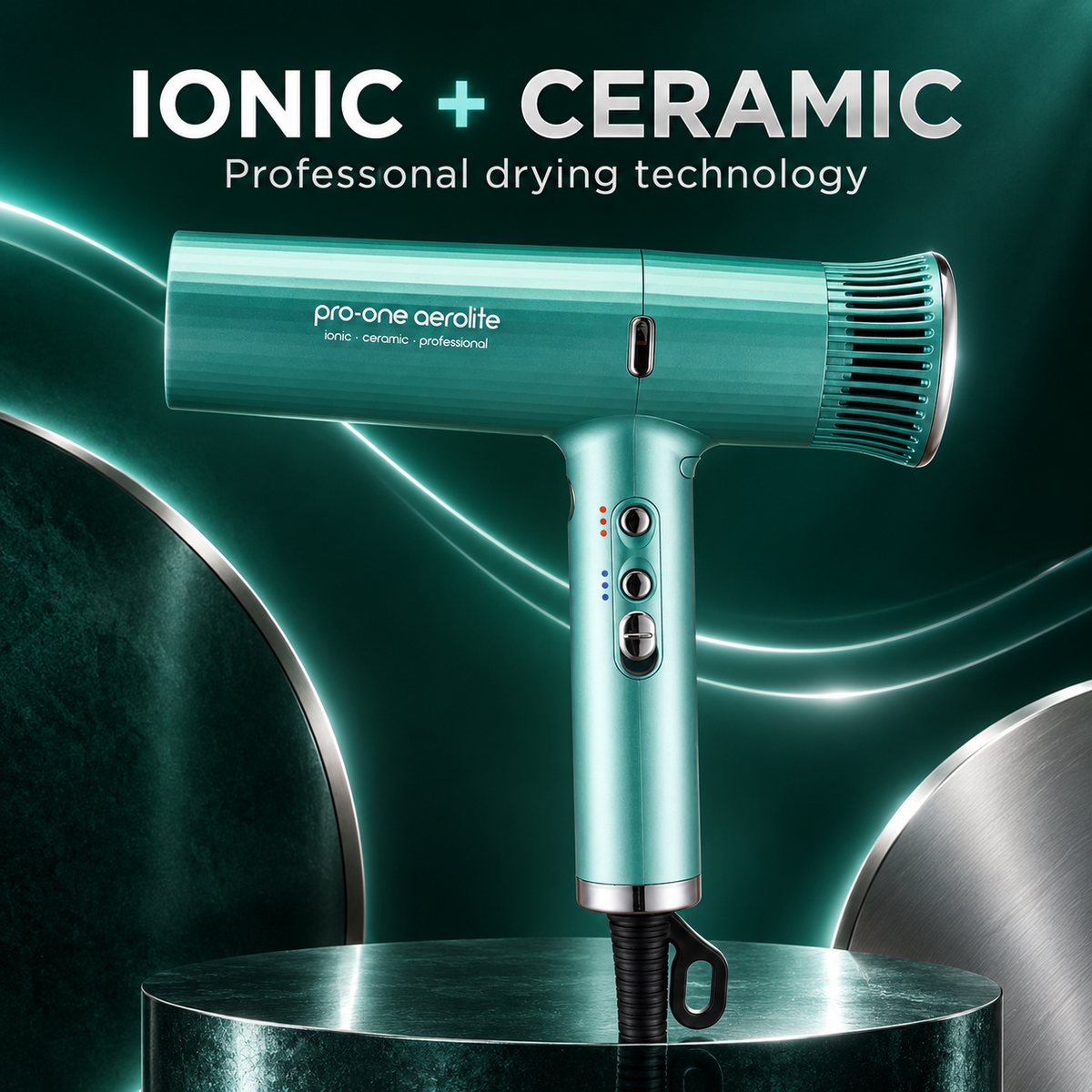 Pro-One Aerolite Hairdryer Emerald Green benefit image 2
