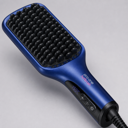 Pro-One Hot Brush ceramic bristle and temperature control detail