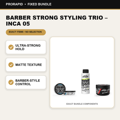 ProRapid Barber Strong Styling Trio – INCA 05 key benefits and included ProRapid products