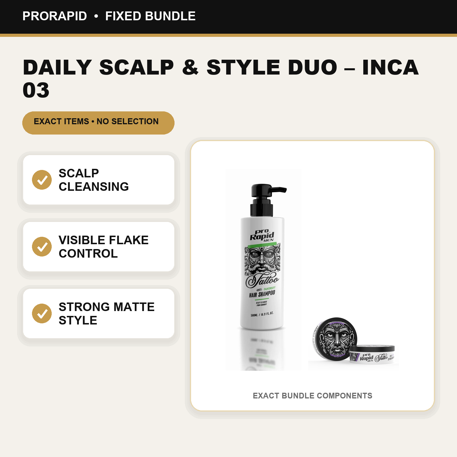 ProRapid Daily Scalp & Style Duo – INCA 03 key benefits and included ProRapid products
