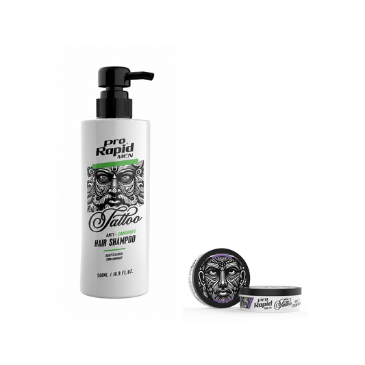ProRapid Men Anti-Dandruff Shampoo 500ml with INCA 03 Styling Wax 150ml