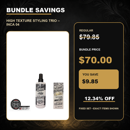 ProRapid High Texture Styling Trio – INCA 04 $70.00 bundle price and $9.85 saving