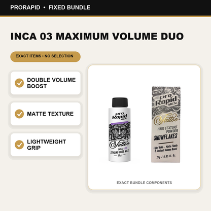 ProRapid INCA 03 Maximum Volume Duo key benefits and included ProRapid products