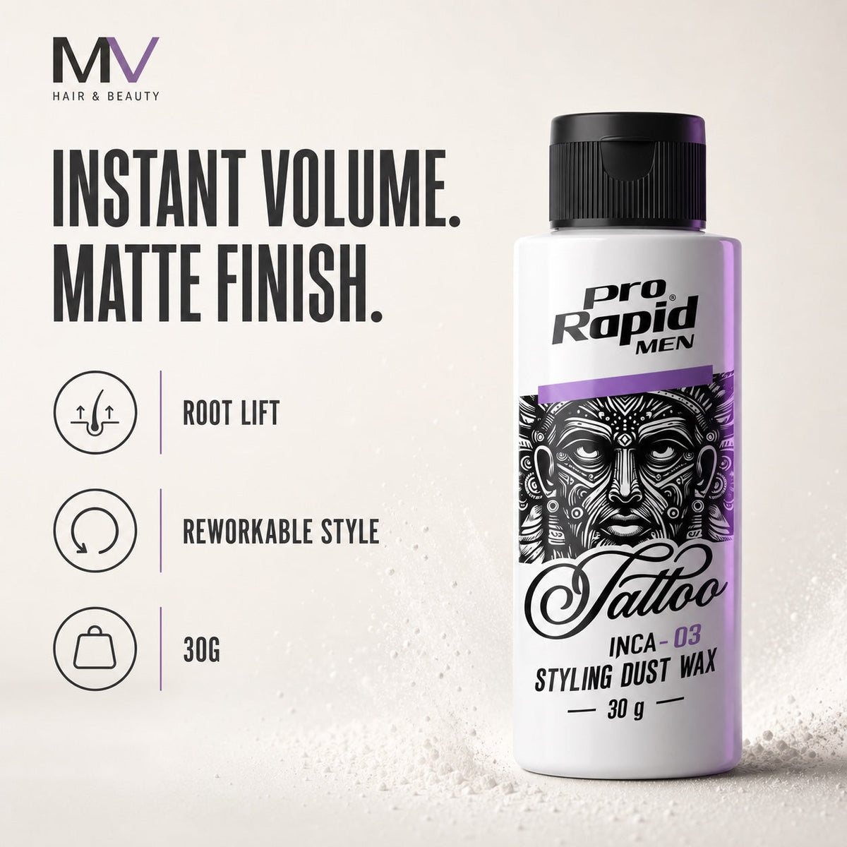 ProRapid INCA Styling Dust Wax benefits