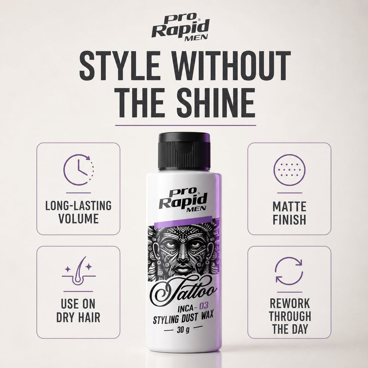 ProRapid INCA Styling Dust Wax features