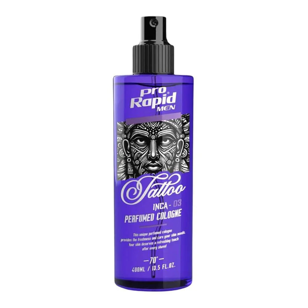 ProRapid INCA Tattoo After Shave Cologne 400ml fragrance 03 purple bottle