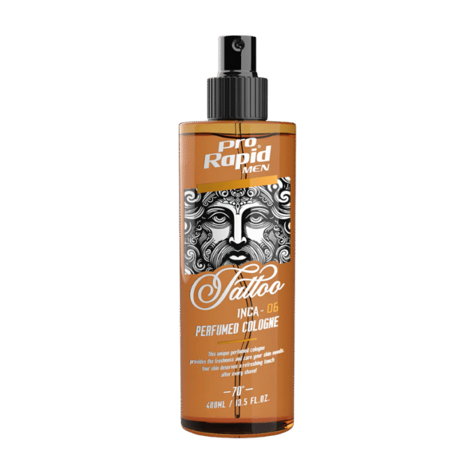 ProRapid INCA Tattoo After Shave Cologne 400ml fragrance 06 orange bottle