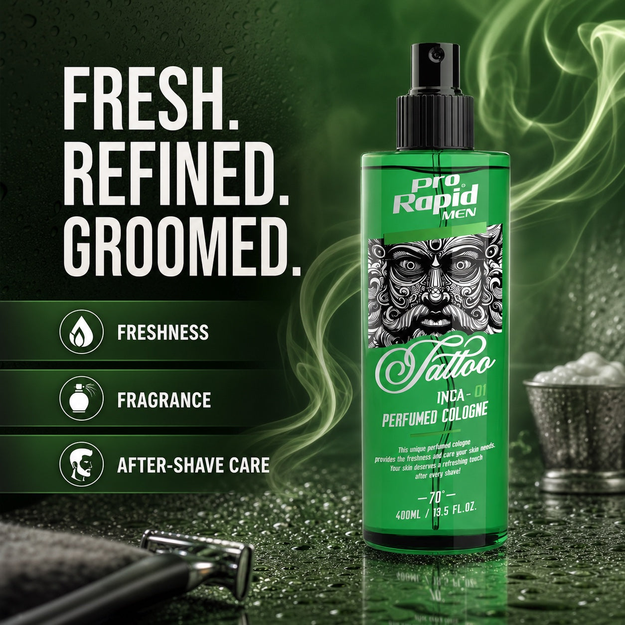 ProRapid INCA After Shave Perfumed Cologne fragrance performance