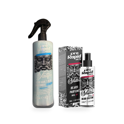 ProRapid Keratin Beard & Scent Duo – INCA 01 fixed bundle on a clean white background