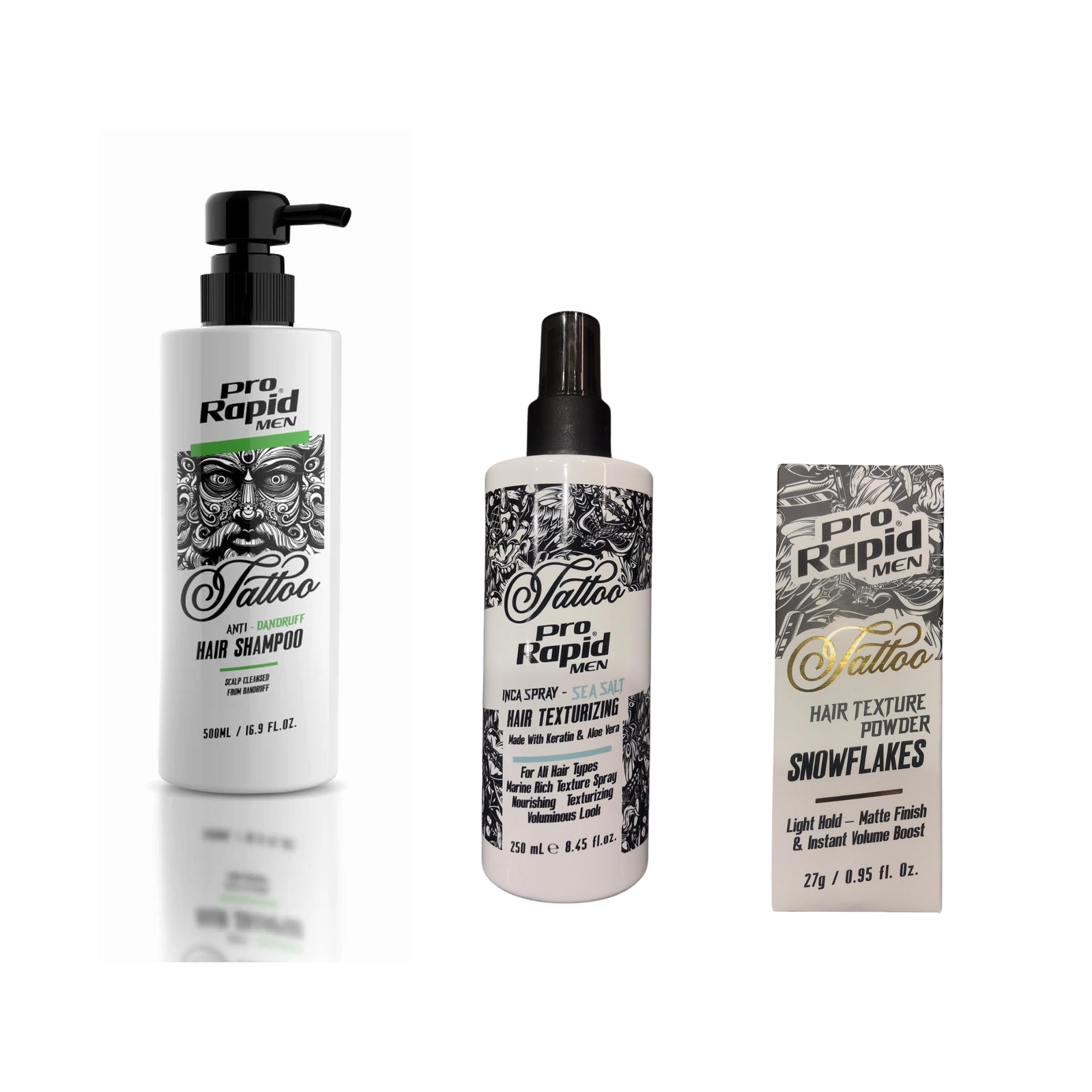 ProRapid Scalp Clean & Texture Trio fixed bundle on a clean white background