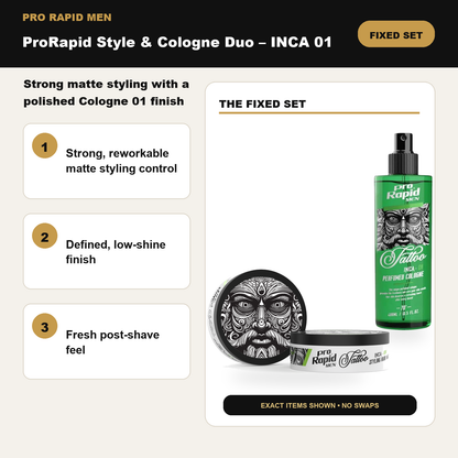 ProRapid Style & Cologne Duo – INCA 01 key benefits and included ProRapid products