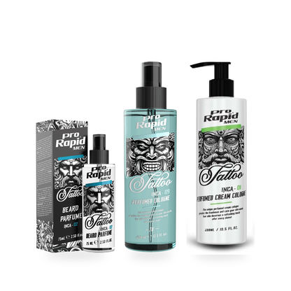 ProRapid Tattoo Fragrance Trio – INCA 02 & Cologne 09 fixed bundle on a clean white background